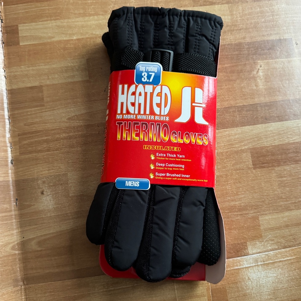 Men's insulated gloves, black, NWT